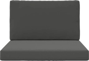 vidaXL Μαξιλάρι Καναπέ Εξωτερικού Χώρου 2 pcs Ανθρακί Πολυεστέρας