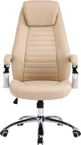 Καρέκλα γραφείου διευθυντή Sonar PU μπεζ 61x57x120-128εκ