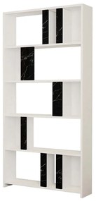 Βιβλιοθήκη Lima 845HCT3636 90x20x180cm Marble Effect Black-White