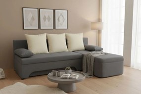 Γωνιακός καναπές Lamor-Γκρι - Λευκό