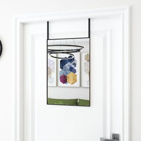 Καθρέπτης Πόρτας Μαύρος 40x60 εκ. από Γυαλί και Αλουμίνιο