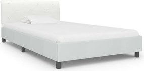 vidaXL Πλαίσιο Κρεβατιού Λευκό 100 x 200 εκ. από Συνθετικό Δέρμα