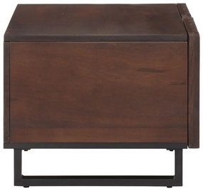 vidaXL Τραπεζάκι Σαλονιού Καφέ/Μαύρο 80x51x40 εκ. Μασίφ Ξύλο Μάνγκο