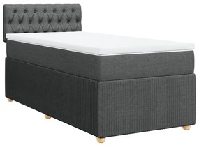 ΚΡΕΒΑΤΙ BOXSPRING ΜΕ ΣΤΡΩΜΑ ΣΚΟΥΡΟ ΓΚΡΙ 100X200 ΕΚ. ΥΦΑΣΜΑΤΙΝΟ 3287375