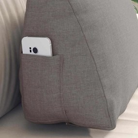 vidaXL Μαξιλάρι Πλάτης Taupe 45 x 20 x 35 εκ. ύφασμα