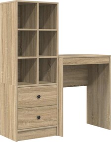 vidaXL Γραφείο με συρτάρι με ράφι με αποθήκευση 2 pcs Δρύς Sonoma
