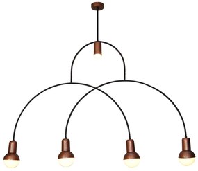 HL-3523-5 CHRISTOPHER OLD COPPER &amp; BLACK PENDANT HOMELIGHTING 77-3792