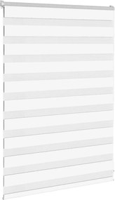 vidaXL Ζέβρα τυφλή Λευκό Πλάτος υφάσματος 95,9 εκ. Πολυεστέρας