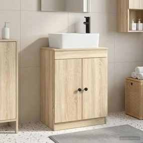 vidaXL Ντουλάπα Νιπτήρα Mπάνιου Sonoma Δρυς 54 x 35 x 100 cm