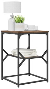 vidaXL Τραπέζι πλευράς Σκούρο Δρυς 41x40x60 εκ. Κατασκευασμένο ξύλο