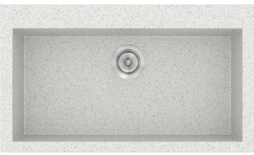 Νεροχύτης Κουζίνας Συνθετικός Granite White 79x50 εκ. Ένθετος Eρμάριο 80 εκ.Sanitec Classic 333-01