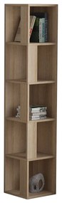 Βιβλιoθήκη στήλη Raphael pakoworld φυσικό 31,5x31,5x159εκ - 119-001144 - 119-001144