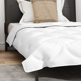vidaXL Πάπλωμα με μαξιλάρι 2 pcs Λευκό 140 x 220 cm Μικροΐνες