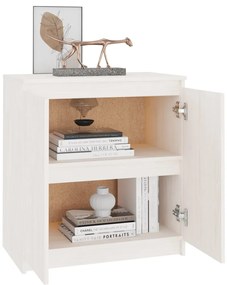 vidaXL Βοηθητικό Ντουλάπι Λευκό 60 x 36 x 65 εκ. από Μασίφ Ξύλο Πεύκου