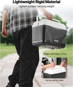 VEVOR Portable Cooler 8.5 QT Insulated Cooler 12 Can Capacity with Handles