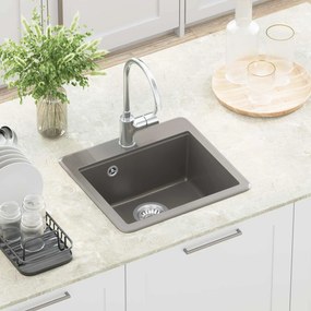 vidaXL Σιντρινο Γκρι 470 x 440 mm Γρανίτης