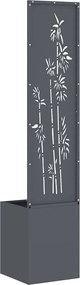 vidaXL Οθόνη Ιδιωτικότητας Κήπου Floral Ανθρακί 32 x 140 εκ.