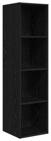 vidaXL Σετ επίπλου τηλεόρασης 4 pcs Μαύρη δρυς 37 x 37 x 142.5 εκ