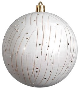 Άσπρη Χριστουγεννιάτικη Μπάλα 8cm 224041