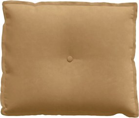 vidaXL Μαξιλάρι Πλάτης Καφέ 60 x 50 cm Υφασμάτινο Κορντουρά