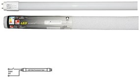 Adeleq Λάμπα LED Γυάλινη T8 150cm 24W 230V Μονής Τροφοδοσίας Θερμό 13-012300