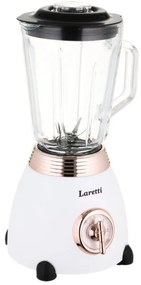 Μπλέντερ Laretti LR-FP7310, 500W, 1.5 l, Ανοξείδωτες λεπίδες, 2 ταχύτητες + παλμός, Μηχανισμός κλειδώματος, Λευκό