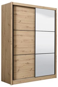 Ντουλάπα Navara με Καθρέφτη 165 Artisan Oak 166x60x215,5 εκ. 166x60x215.5 εκ.