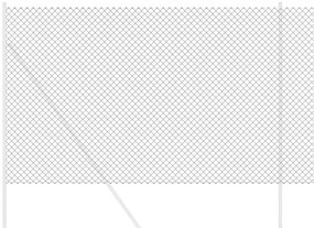 vidaXL Συρματόπλεγμα περίφραξης Γκρι 10 x 1.6 m Ατσάλι