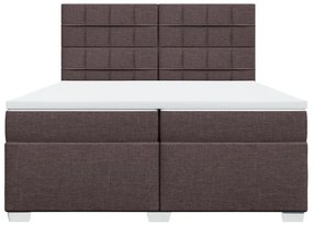 ΚΡΕΒΑΤΙ BOXSPRING ΜΕ ΣΤΡΩΜΑ ΣΚΟΥΡΟ ΚΑΦΕ 200X200 ΕΚ. ΥΦΑΣΜΑΤΙΝΟ 3290598