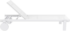 CASABLANCA ΞΑΠΛΩΣΤΡΑ WHITE/WHITE ΑΛΟΥΜ-ΠΟΛ/ΝΙΟΥ 74X190X31εκ.