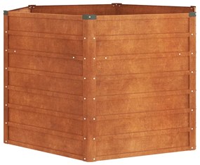 vidaXL Ζαρντινιέρα Σκουριασμένο 129x129x77 εκ. Ατσάλι Σκληρυθέν Αέρα