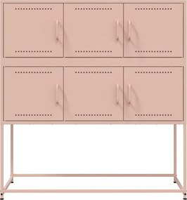 vidaXL Ντουλάπι Ροζ 100,5x39x107 εκ. Ατσάλινο
