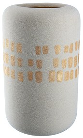 Βάζο ArteLibre Λευκό/Χρυσό Κεραμικό 15cm