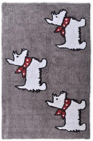 Χαλάκι Παιδικό Scottish Dog Grey Down Town 100X160cm Βαμβάκι