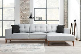Corner Sofa-Bed Montana Corner Right (L3+Chl) Light Grey