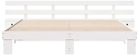 vidaXL Σκελετός Κρεβατιού με συρτάρι Λευκό 180 x 200 cm ξύλο