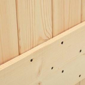 vidaXL Συρόμενη Πόρτα Φυσικό και Λευκό 100 x 210 cm