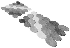 Πατάκια Μπάνιου 21011715Gr (Σετ 2τμχ) Grey-White L'essentiel Maison 60x100cm Πολυέστερ