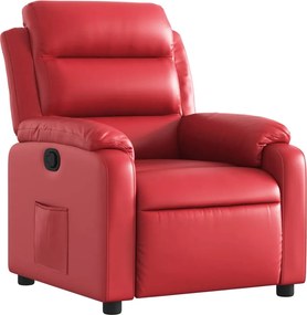 vidaXL Πολυθρόνα Ανακλινόμενη Κόκκινη από Συνθετικό Δέρμα
