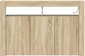 vidaXL Πλαϊνό γραφείο Δρύς Sonoma 116 x 30 x 75 εκ. Επεξεργασμένο ξύλο