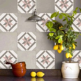 Αυτοκόλλητα Πλακάκια Τοίχου Tile Cover Pink (Σετ 3Τμχ) 31224 20x20x0,05cm Beige-Pink Ango Pet