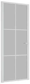 Εσωτερική Πόρτα 83x201,5 εκ. Λευκό Ματ Γυαλί και Αλουμίνιο - Λευκό