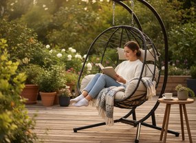 Κρεμαστή πολυθρόνα Fold Plus-Μαυρο