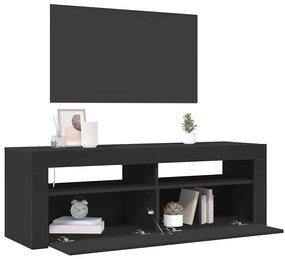vidaXL Έπιπλο Τηλεόρασης με LED Μαύρο 120x35x40 εκ.