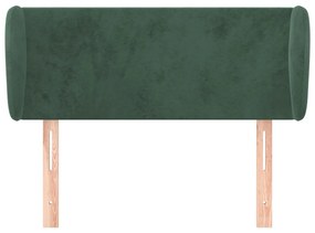 Κεφαλάρι με Πτερύγια Σκούρο Πράσινο 93x23x78/88 εκ. Βελούδινο 3116903
