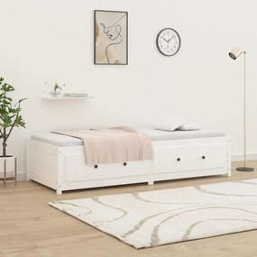 VidaXL Καναπές Κρεβάτι Χωρίς Στρώμα Λευκό 80x200 εκ. Μασίφ Ξύλο Πεύκου