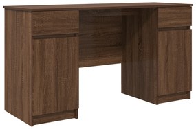 vidaXL γραφείο  Καφέ Δρυς 140x49x76 εκ Επεξεργασμένο ξύλο