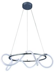 Κρεμαστό Φωτιστικό Οροφής LED 80W 3000K Μέταλλο Χρώμιο 6017-A-CH Inlight-6017-A-CH-Χρώμιο 6017-A-CH