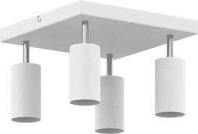 vidaXL Σποτ οροφής με προβολείς Λευκό 26 x 26 x 16 εκ Μέταλλο