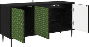 vidaXL Ντουλάπι TV GELEEN 102 x 33 x 51 εκ Μαύρη Δρυς